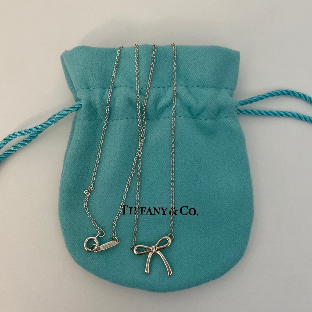 Tiffany Silver Bow Necklace